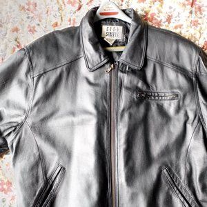 City Streets Vintage Black Leather Jacket 2XL Retro Motorcycle